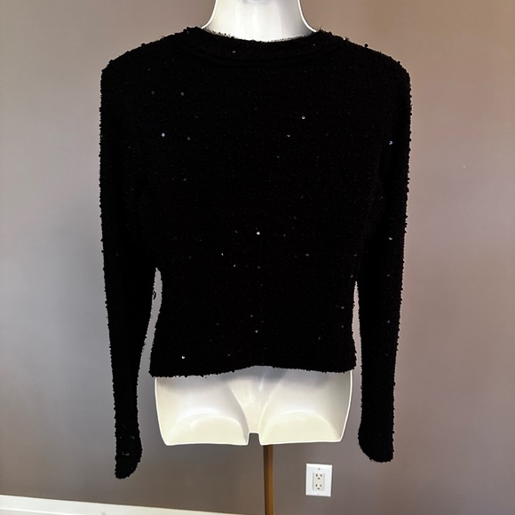 NWOT Black sequin elegant cardigan - Picture 3 of 11
